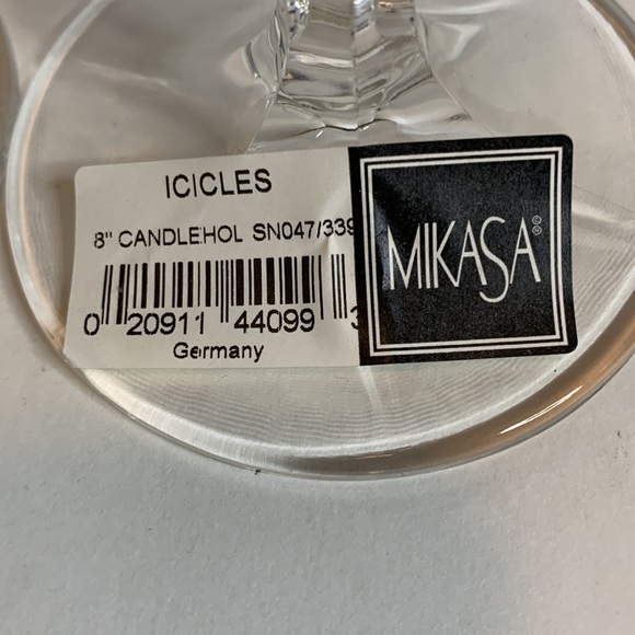 Mikasa Icicles 8” Candle Holder Pair - Picture 3 of 3